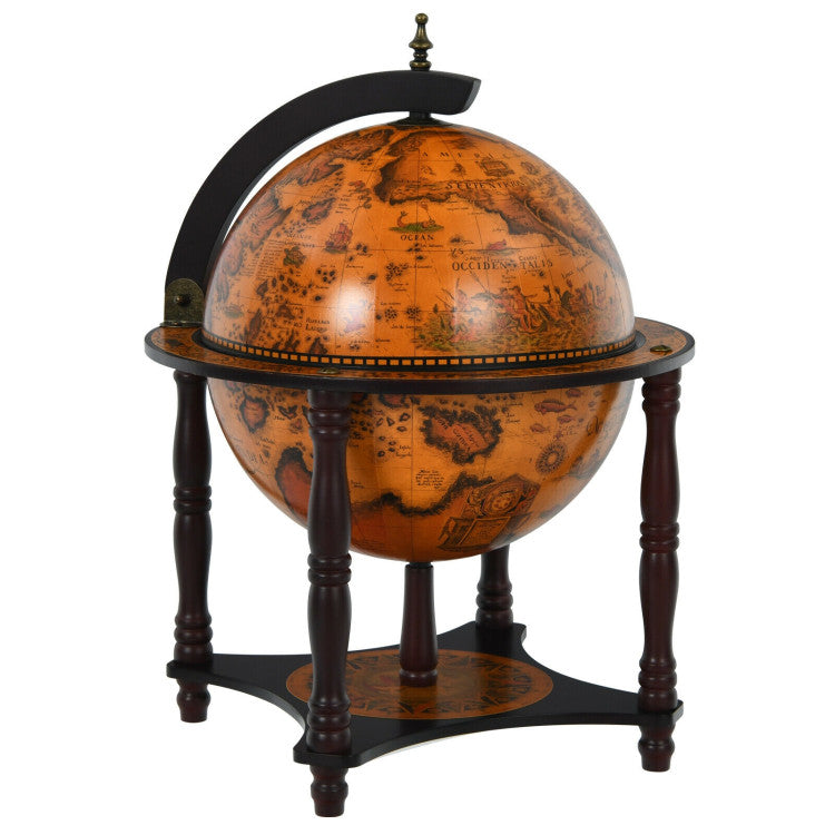 Retro Wine Rack Globe Bar Stand for Kitchen, Restaurant and Living Room