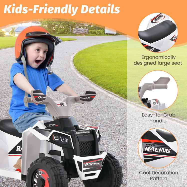 Ride on ATV Quad Toy Car with Direction Control for Kids