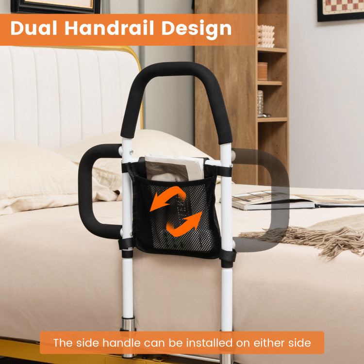 Safety Bed Assist Rail with Dual Handrail