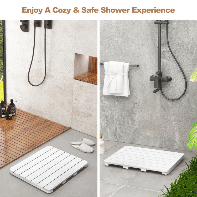 Waterproof HIPS Bath Spa Shower Mat with Non-Slip Foot Pads for Poolside and Entryway