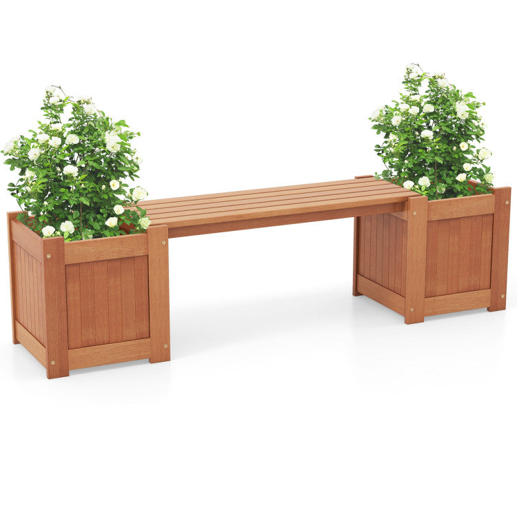 Wooden Planter Box with Detachable Bench for Garden Yard Balcony