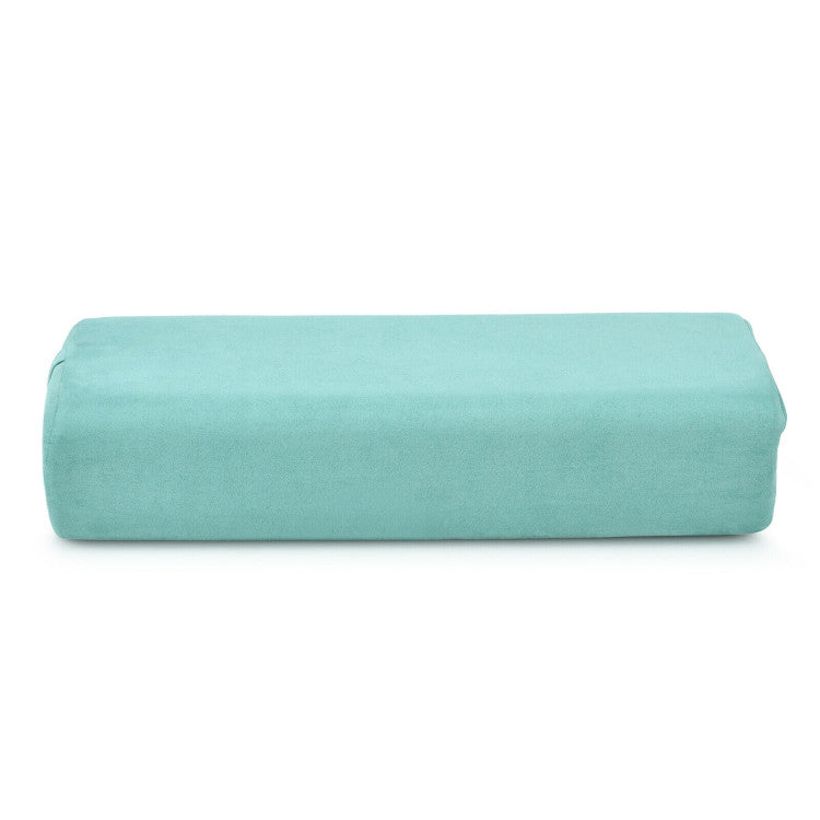 Yoga Bolster Pillow with Washable Cover and Carry Handle