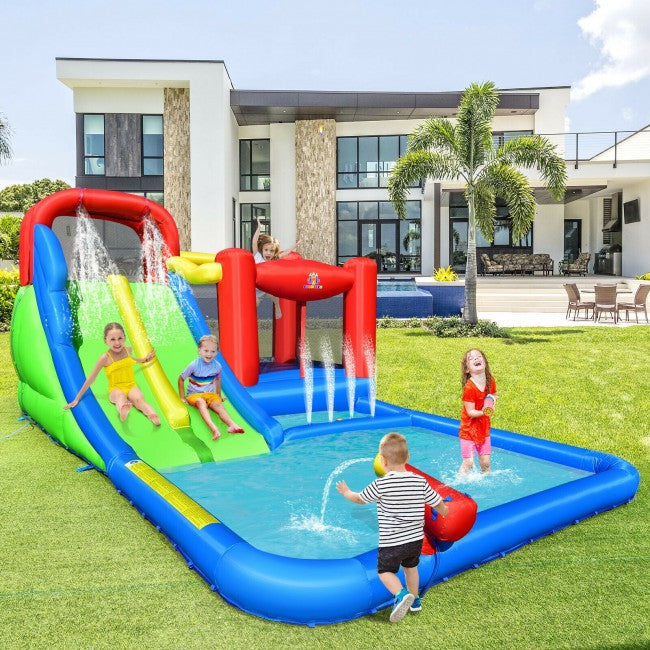 Inflatable Water Slide Kids with Ocean Balls and with 780W Blower