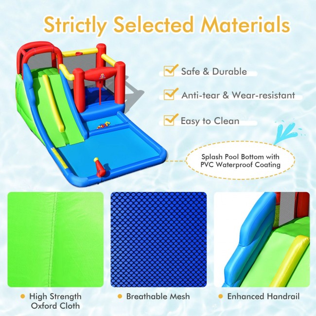 Inflatable Water Slide Kids with Ocean Balls and with 780W Blower