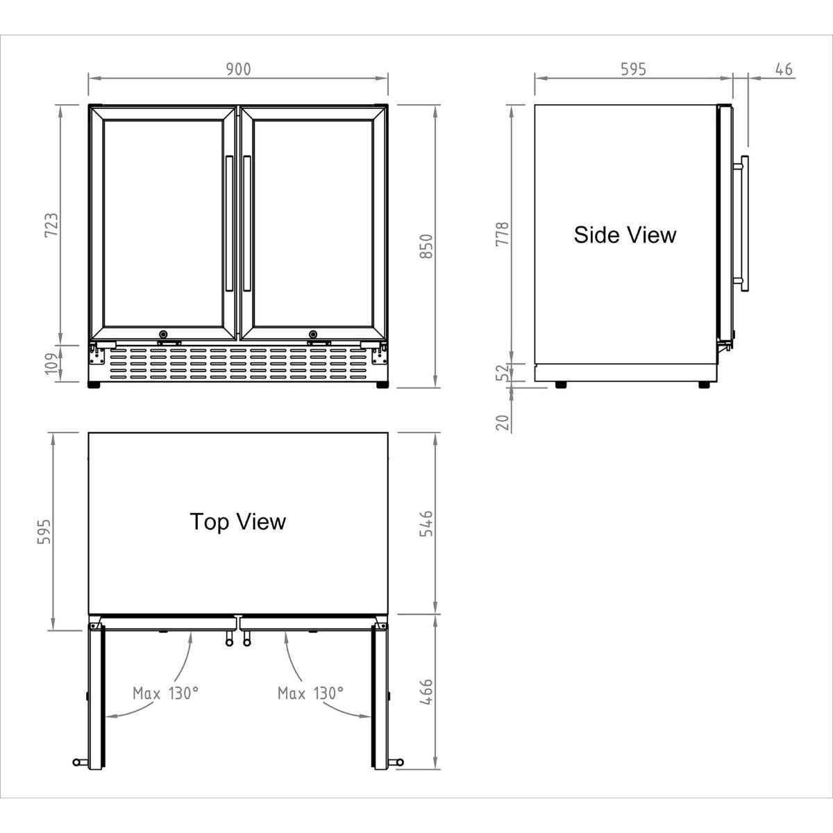 KingsBottle - 36" Built-in/Freestanding Wine & Beverage Center (KBU190BW)