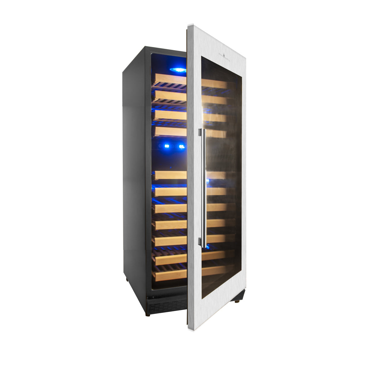 KingsBottle - 24" 100-Bottle Dual-Zone Built-in/Freestanding Glass Door Wine Cooler (KBU100DX)