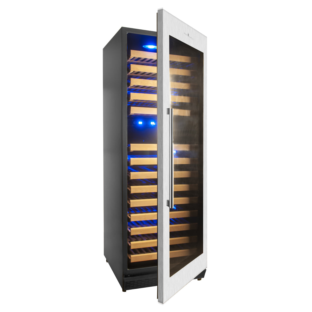 KingsBottle - 24" 164-Bottle Dual-Zone Built-in/Freestanding Glass Door Wine Cooler (KBU170DX)