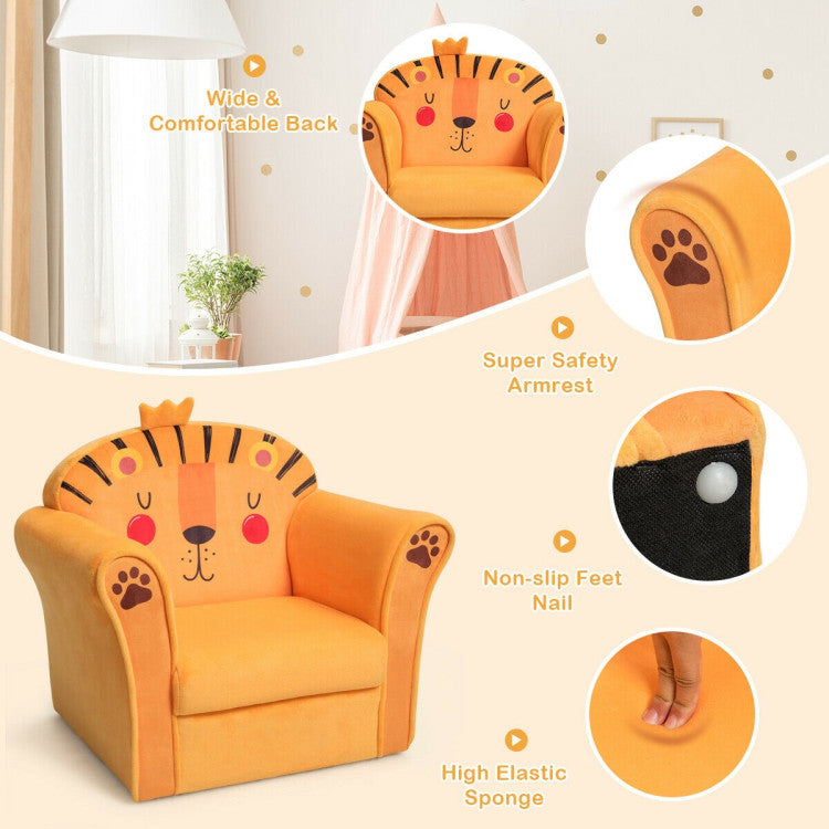 Kids Armrest Lion Upholstered Sofa with ASTM and CPSIA