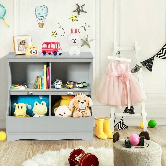 3-Tier Bookcase Kids Toys Storage Organizer