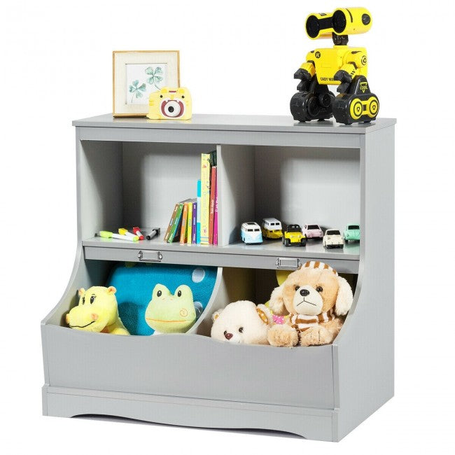 3-Tier Bookcase Kids Toys Storage Organizer