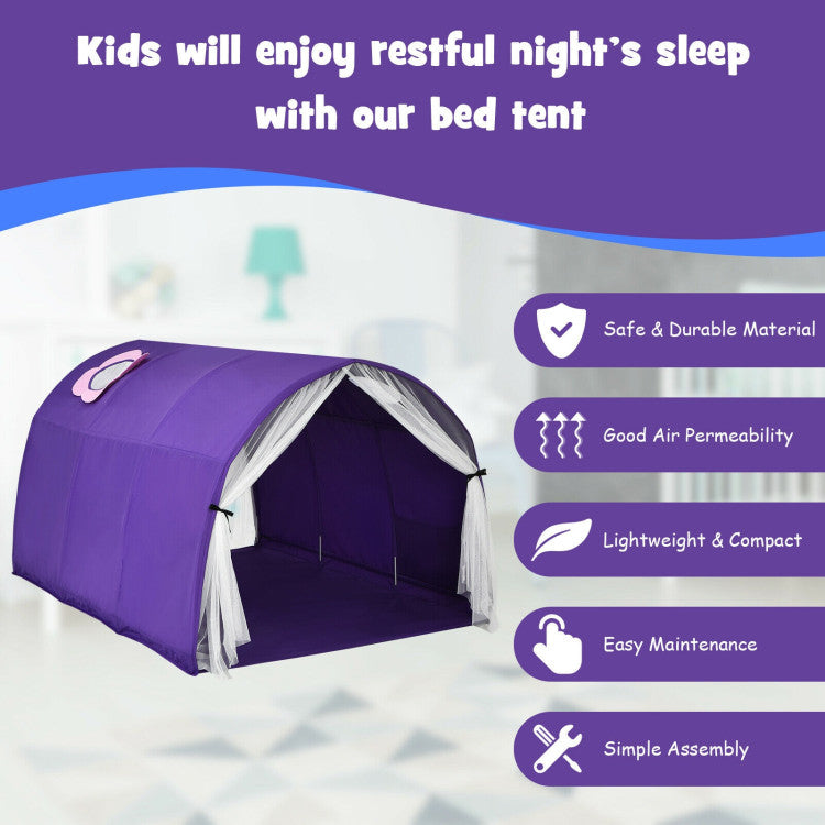 Kids Galaxy Starry Sky Dream Portable Kids Bed Play Tent with Double Net Curtain