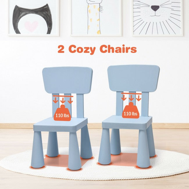 3 Pieces Multifunction Kids Activity Table and Chair Set