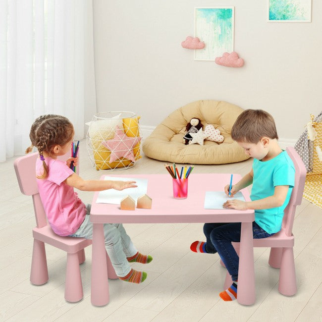 3 Pieces Multifunction Kids Activity Table and Chair Set