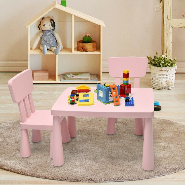 3 Pieces Multifunction Kids Activity Table and Chair Set