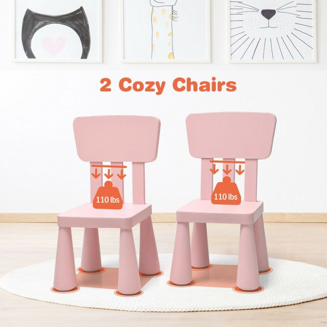 3 Pieces Multifunction Kids Activity Table and Chair Set