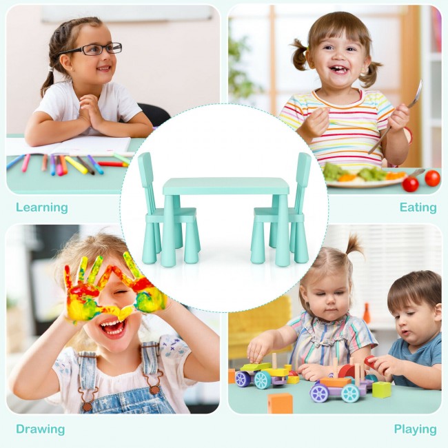 3 Pieces Multifunction Kids Activity Table and Chair Set