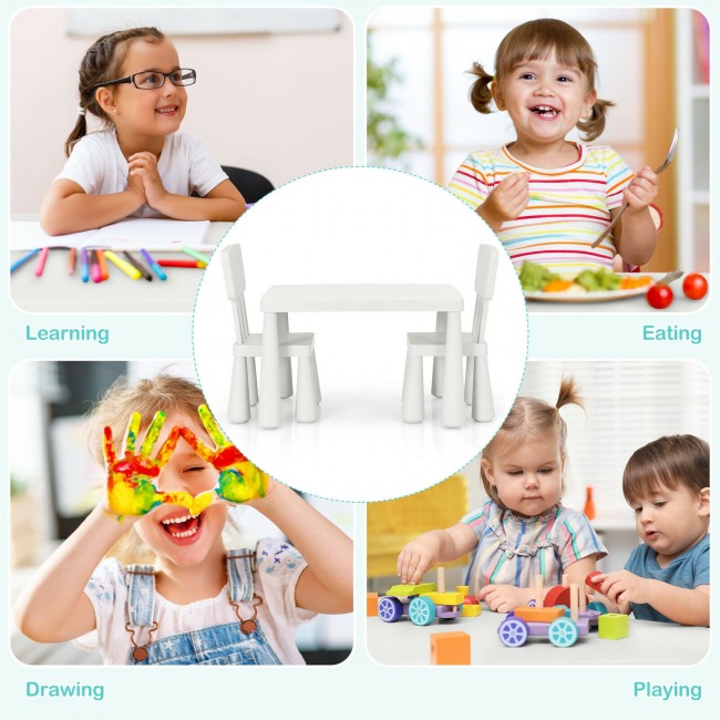 3 Pieces Multifunction Kids Activity Table and Chair Set