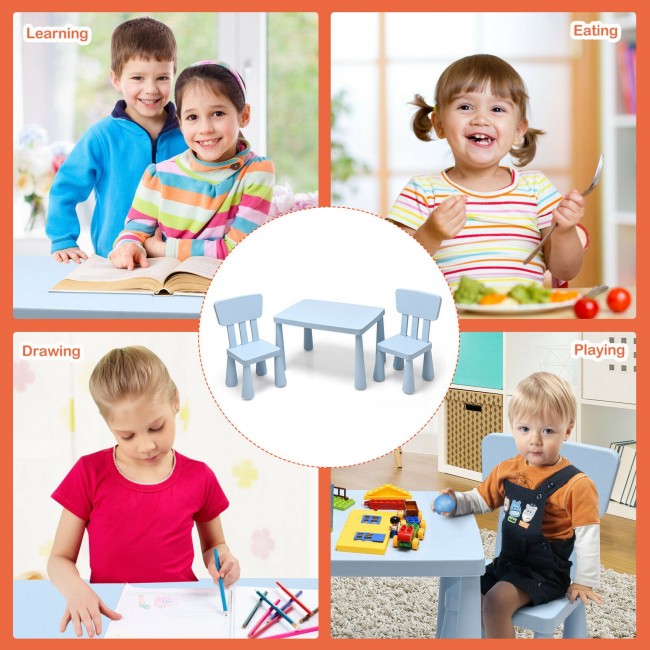 3 Pieces Multifunction Kids Activity Table and Chair Set