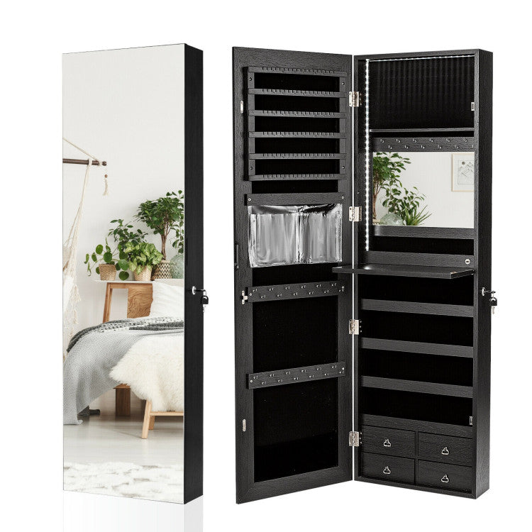 LED Illuminating Multipurpose Storage Cabinet with Drawers and Racks