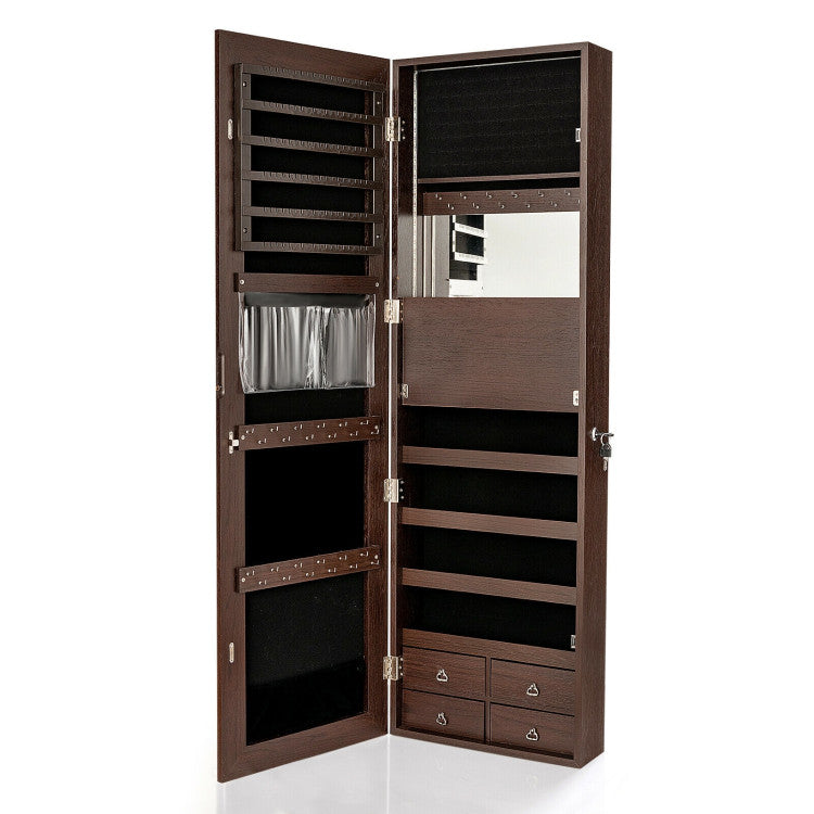 LED Illuminating Multipurpose Storage Cabinet with Drawers and Racks