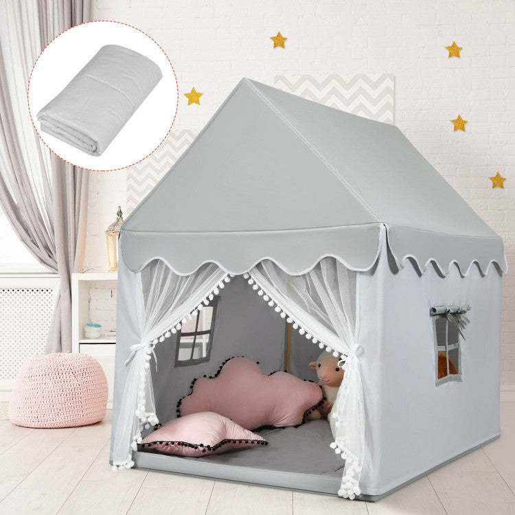 Large Play Castle Fairy Tent for Kids with Mat