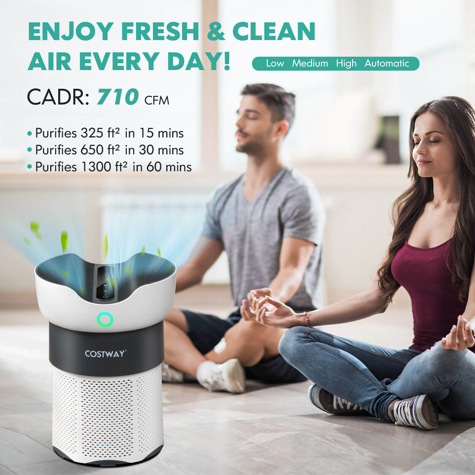 Air Purifier with Sleep Mode for Indoor up to 1300 Sq Ft