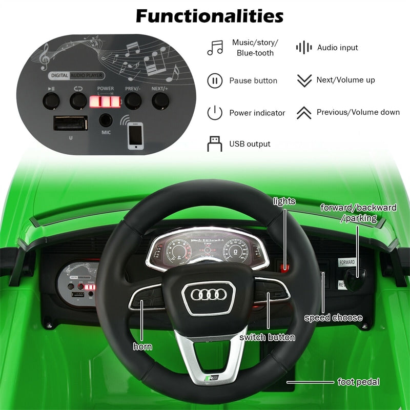 12V Battery Powered Audi Q8 Kids Ride On Car with Remote Control