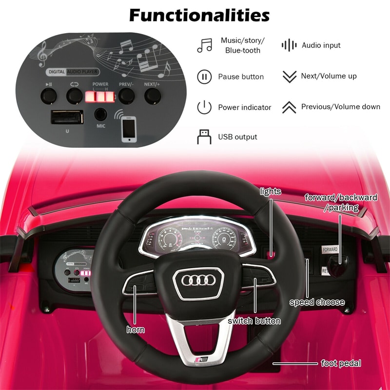 12V Battery Powered Audi Q8 Kids Ride On Car with Remote Control