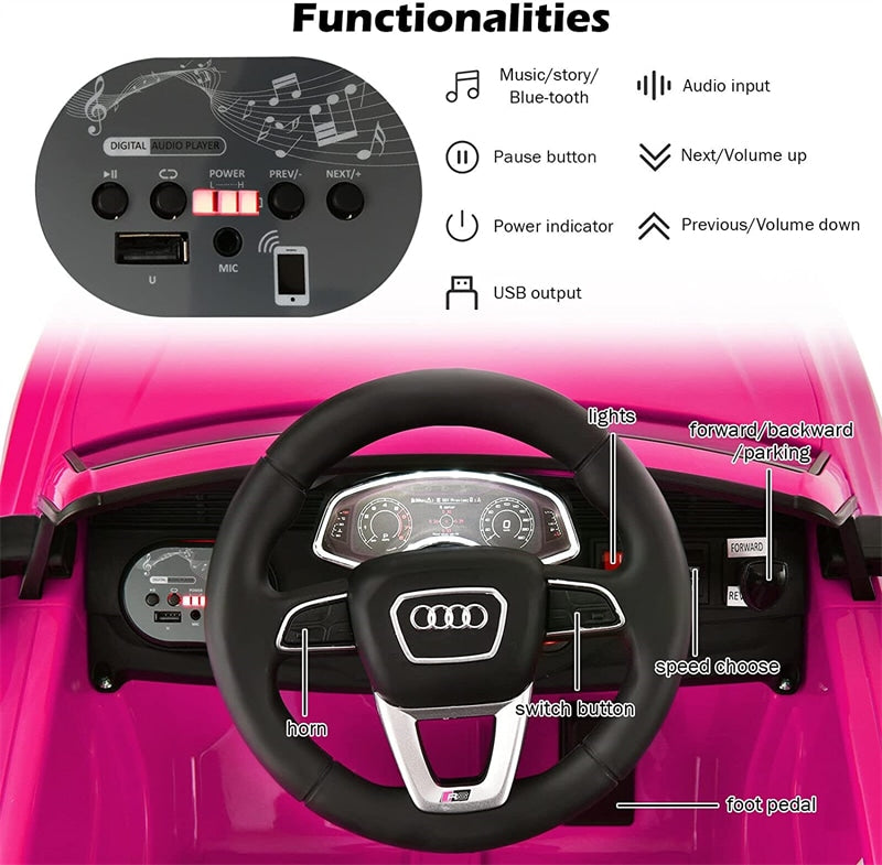 12V Battery Powered Audi Q8 Kids Ride On Car with Remote Control