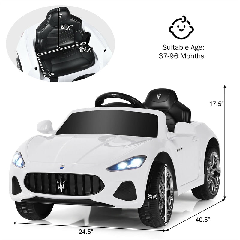 Kids Ride On Car 12V Licensed Maserati GranCabrio Battery Powered Electric Car with Remote Control & Lights