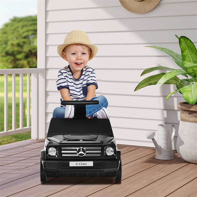 2-in-1 Kids Ride On Suitcase Travel Luggage Licensed Mercedes Benz AMG with Handle