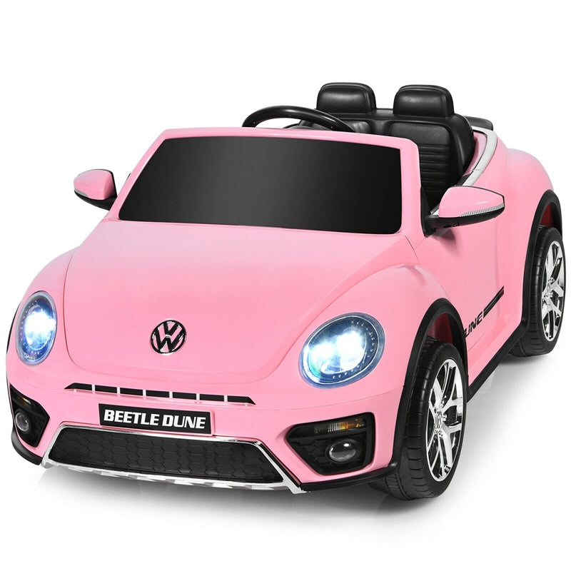 12V Battery Powered Volkswagen Beetle Kids Electric Ride On Car with Remote Control - Oversize