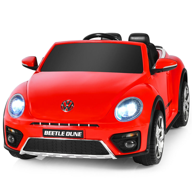 12V Battery Powered Volkswagen Beetle Kids Electric Ride On Car with Remote Control - Oversize