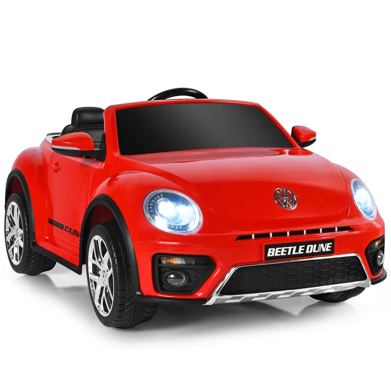 12V Battery Powered Volkswagen Beetle Kids Electric Ride On Car with Remote Control - Oversize