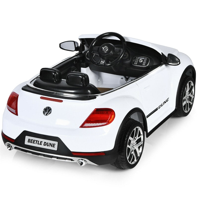 12V Battery Powered Volkswagen Beetle Kids Electric Ride On Car with Remote Control - Oversize