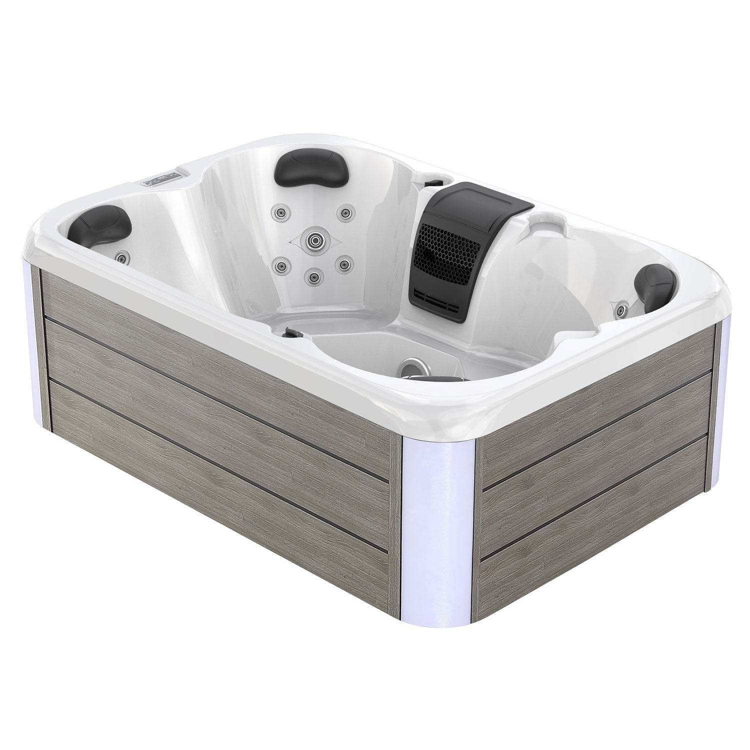 Freestanding Luxury 4-Person  Rectangle Outdoor Hot Tub - ElitePlayPro