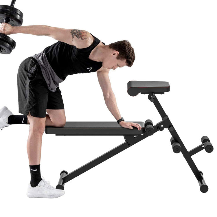 Multi-Functional Folding Full Body Exercise Weight Bench with Adjustable Height