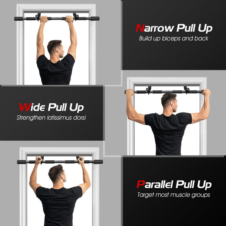 Multi-Grip Doorway Pull Up Bar with Foam Grips and 3 Grip Positions