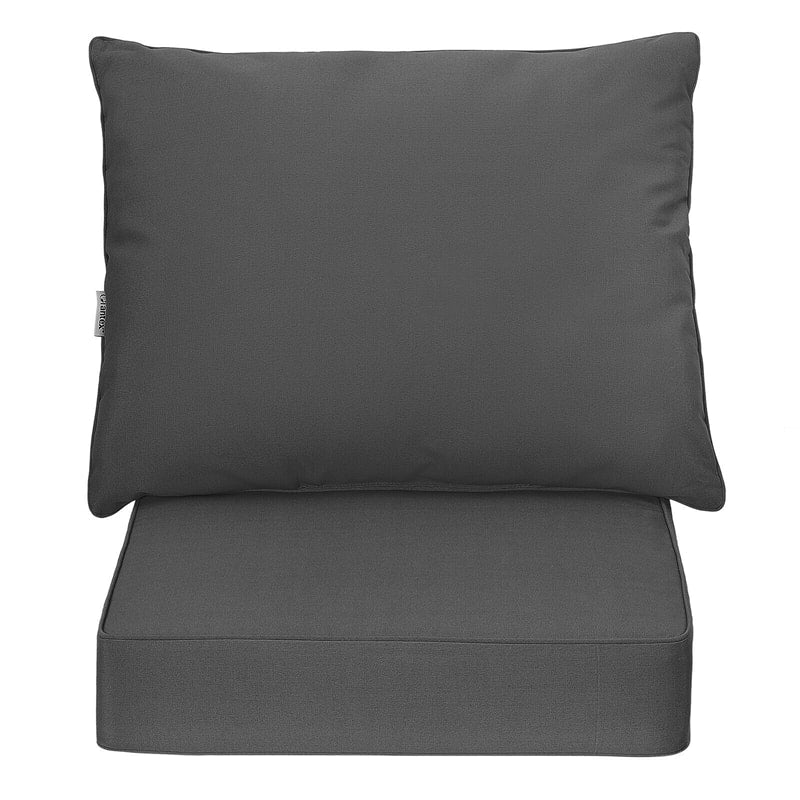 Outdoor Chair Cushion Set Back & Deep Seat Replacement Cushions for Patio Furniture