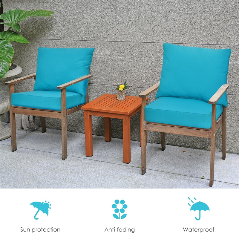 Outdoor Chair Cushion Set Back & Deep Seat Replacement Cushions for Patio Furniture