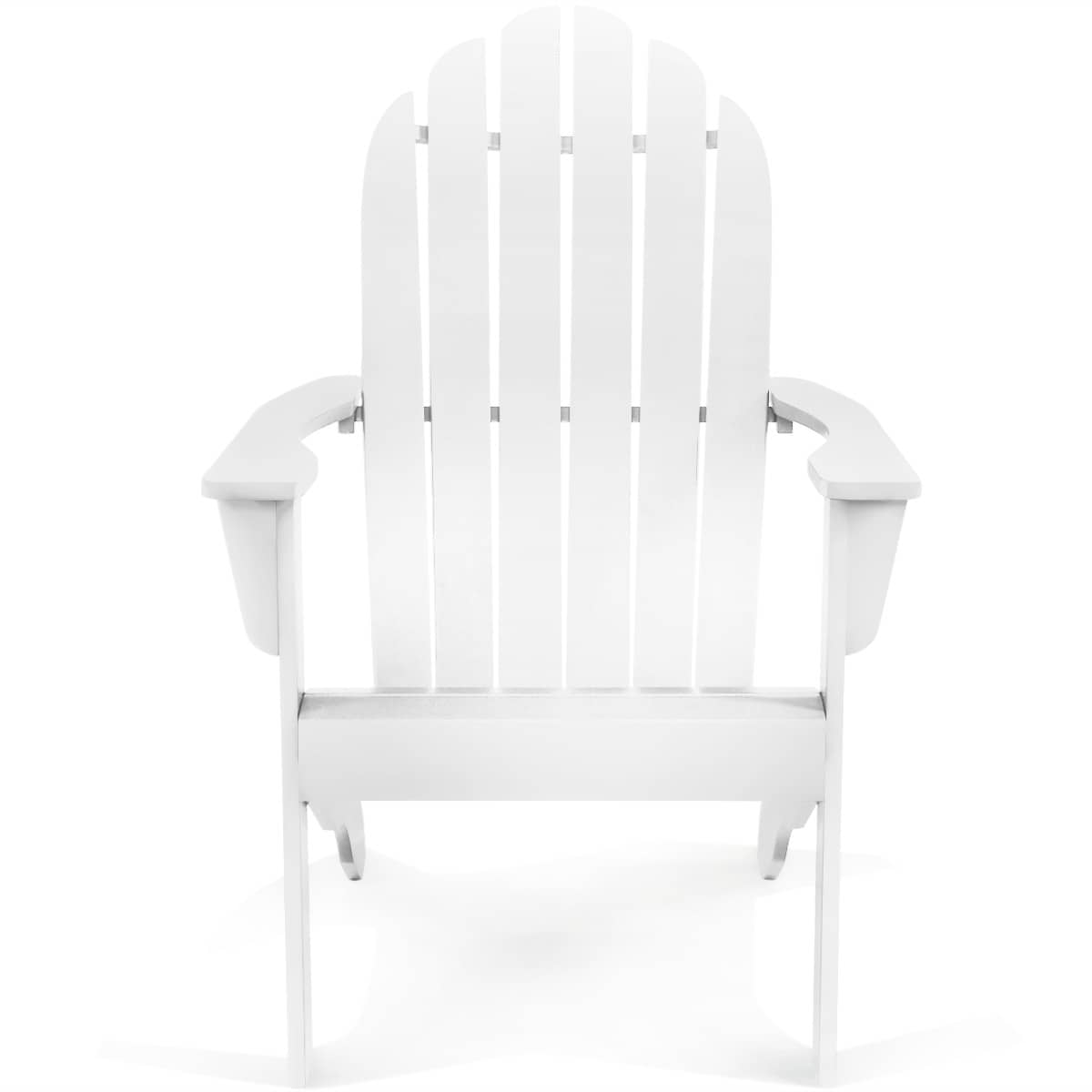 Outdoor Wooden Adirondack Chair Patio Garden Armchairs with Slatted Seat