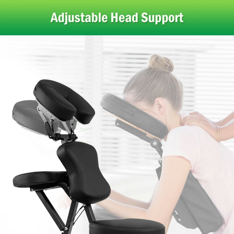 PU Leather Pad Folding Travel Massage Chair with Carrying Bag