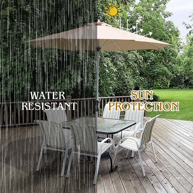 9' Patio Outdoor Market Umbrella Patio Table Umbrella with Aluminum Pole