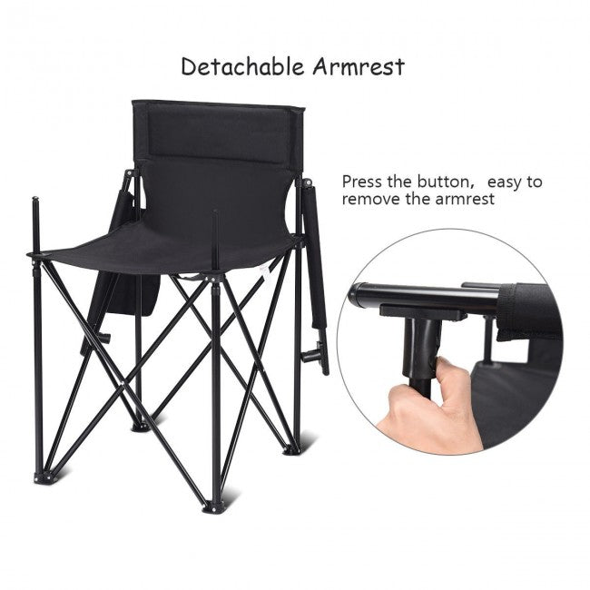 38 Inch Oversized High Portable and Folding Camping Fishing Chair