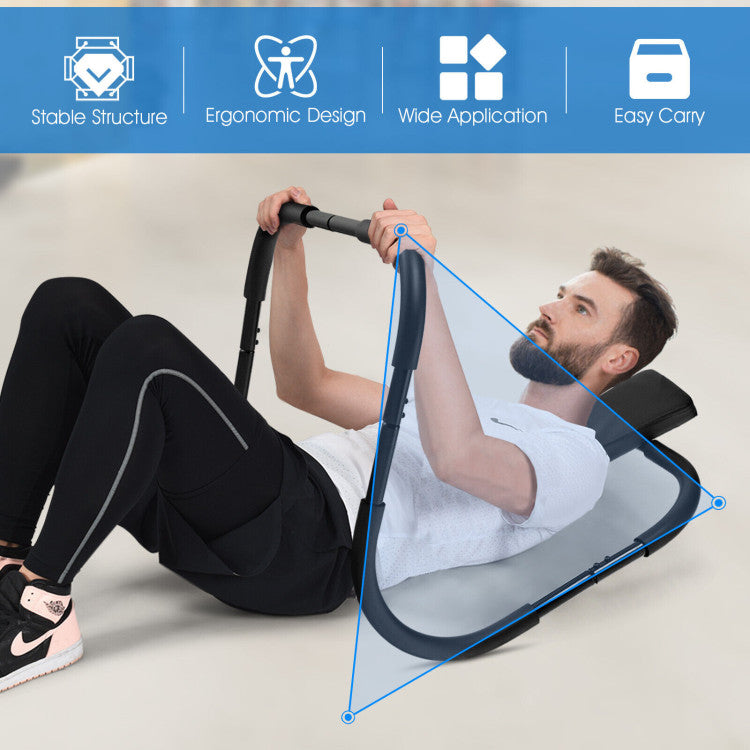 Portable AB Strength Trainer with Headrest for Home and Office Gym