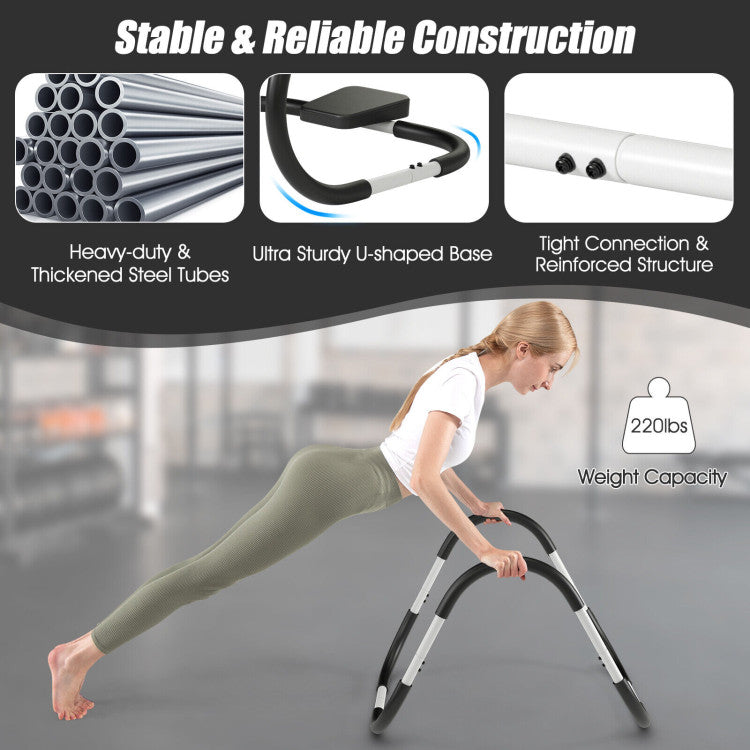 Portable AB Strength Trainer with Headrest for Home and Office Gym