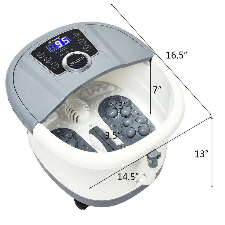 Portable Heated Electric Massager for Feet Spa Bath Roller with Timer