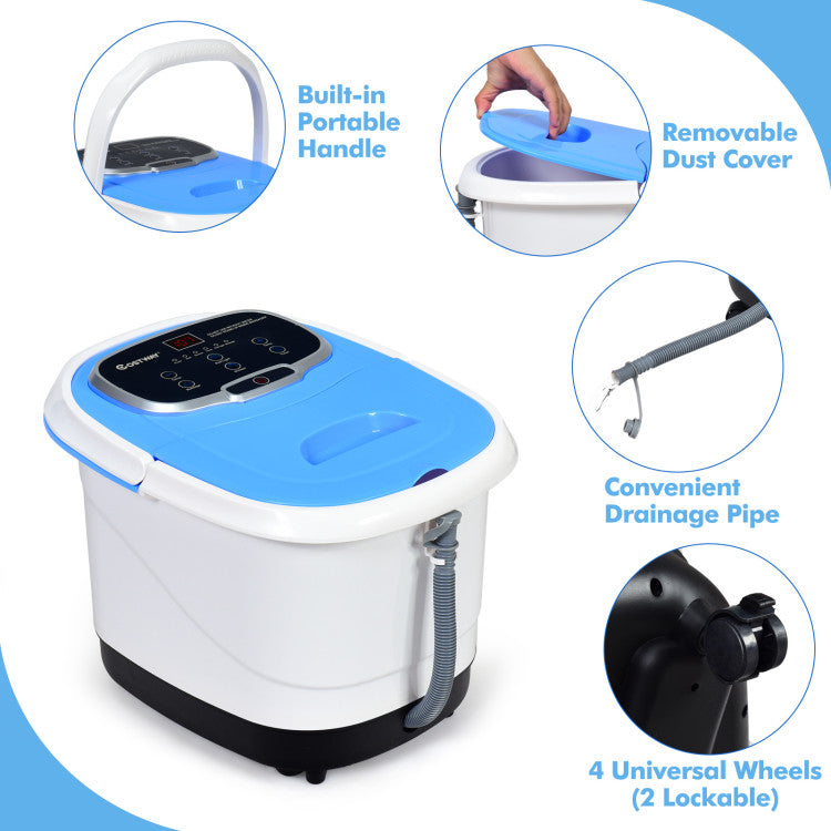 Portable Heated Home Foot Spa Bath Motorized Massager with 3 Adjustable Temperature and Timer