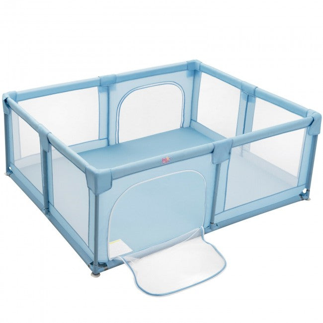 360° Visible Baby Playpen with Mat and Breathable Mesh