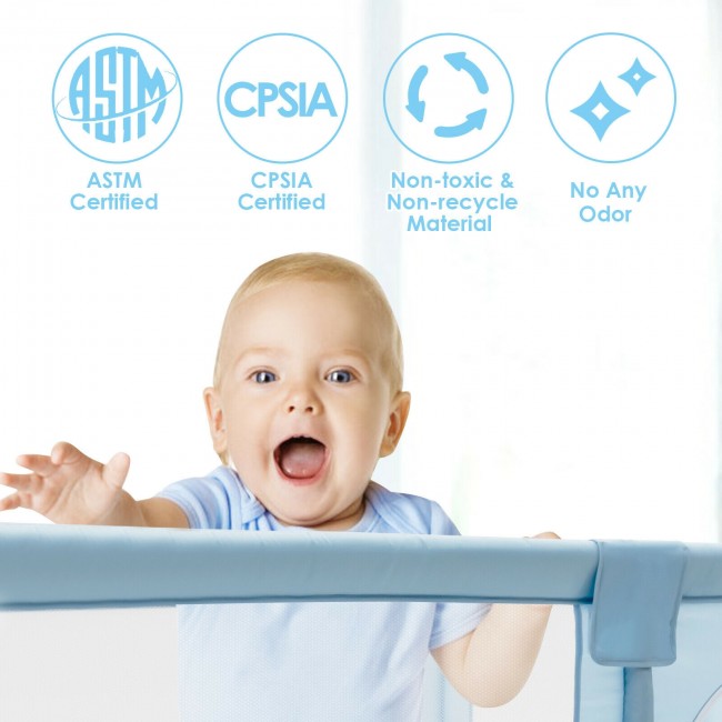 360° Visible Baby Playpen with Mat and Breathable Mesh